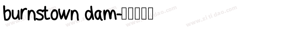 burnstown dam字体转换